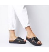 Office Milana Circle Buckle Cross Strap Footbed BLACK