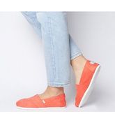 Toms Seasonal Classic Slip On CORAL EXCLUSIVE