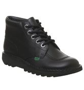 Kickers Kick Hi (g) BLACK BLACK LEATHER