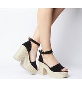 Gaimo for OFFICE Linda Rope Heel BLACK SUEDE