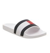 Tommy Hilfiger Flag Pool Slide WHITE RED NAVY