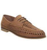 Office Lambeth Weave Lace Up TAN WASHED LEATHER