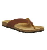 Office Darwin Thong Sandal BROWN LEATHER
