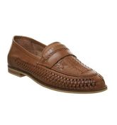 Office Leyton Weave Slip On TAN HI SHINE LEATHER