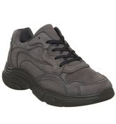 Ask the Missus Leap Chunky Trainer GREY NUBUCK HOLOGRAPHIC