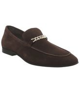 Office Lion Chain Loafer CHOCOLATE SUEDE
