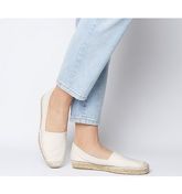 Office Fulfilled Square Toe Espadrille OFF WHITE LEATHER