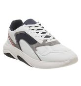 Office Luge Chunky Trainer WHITE NAVY MULTI SUEDE