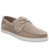 Office Life Boat Shoe BEIGE KNIT SUEDE