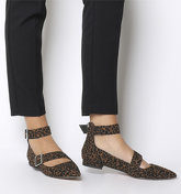 Office Foam Strappy Flat Point LEOPARD