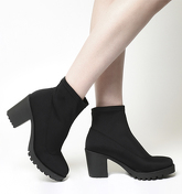 Office Alien Chunky Sock Boots BLACK