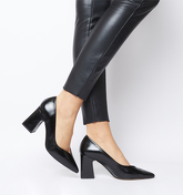 Office Mission Split Upper Court Shoe BLACK LEATHER