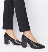 Office Melissa Curved Heel Court BLACK LEATHER