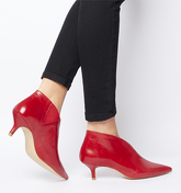 Office Me- Low Shoeboot RED LEATHER