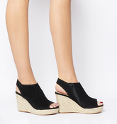 Office Magazine Ankle Cuff Espadrille BLACK SUEDE