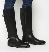 Office Kings Road- Metal Rand Knee Boot BLACK