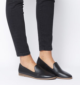 Office Flock Slipper BLACK LEATHER