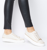 Office Free Flatform Trainer NUDE WITH GOLD RAND