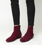 Office Avenue- Flat Casual Boot RED SUEDE