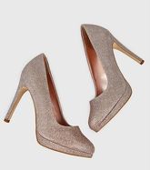 Rose Gold Glitter Platform Stiletto Courts New Look Vegan