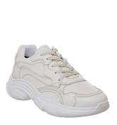 Ask the Missus Leap Chunky Sneaker WHITE LEATHER