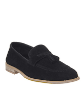 Ask the Missus Lazier Tassel Loafer BLACK SUEDE