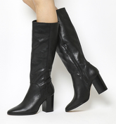 Office Kan Kan Smart Knee Boots BLACK LEATHER