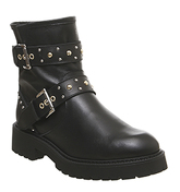 Office Awesome- Biker Boot BLACK LEATHER WITH STUDS