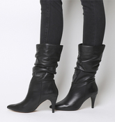 Office Keepsake- Dressy Slouch Calf Boot BLACK LEATHER