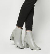 Office About Time- Block Heel Boot GREY LEATHER