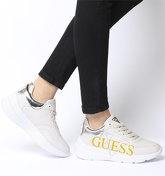 Guess Milez Logo Sneaker OFF WHITE SILVER