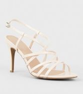 Nude Patent Strappy Stiletto Heel Sandals New Look Vegan