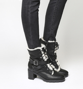 UGG Ingrid Strap Boot BLACK LEATHER