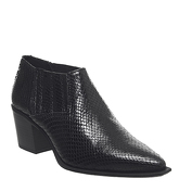 Office Madrina- Western Shoe BLACK SNAKE