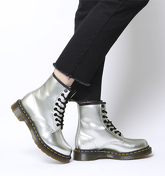 Dr. Martens Vegan 1460 8 Eye Boot PEARL CHROME PAINT METALLIC