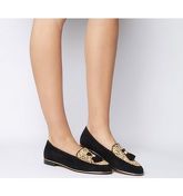 Office Fallen- Tassel Loafer BLACK SUEDE CHEETAH