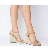 Office Honolulu 2 Part Dressy Espadrille Wedge NUDE WITH CHARM