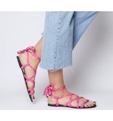 Office Stobe- Tie Up Cord Sandal PINK ROPE