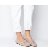 Office Flowing Driver Flat NUDE SUEDE