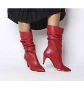 Office Keepsake- Dressy Slouch Calf Boot RED LEATHER