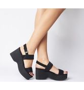 Office O-magnify- Flatform Sandal BLACK