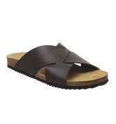 Office Fiji Cross Strap Sandal BROWN