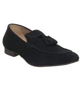 Hudson London Bolton Tassel Loafer BLACK SUEDE