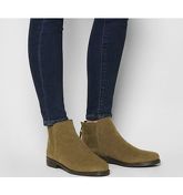 Office Alfie- Back Zip Boot TAN SUEDE