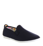 Flossy Plimsole NAVY CANVAS WHITE SOLE