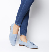 Office Retro Tassel Loafer LIGHT BLUE SUEDE