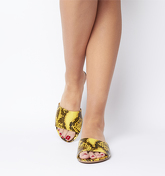 Office O-sterling- Asymmetric Mule YELLOW SNAKE