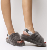 UGG Fluff Yeah Slides CHARCOAL