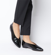 Office Frolic Point Flat BLACK GROUCHO LEATHER