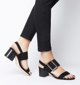 Office O-makeover- Two Part Buckle Sandal BLACK